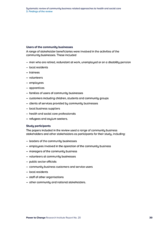Systematic review of community business related approaches to health and social care 3. Findings of the review