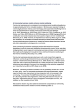 Systematic review of community business related approaches to health and social care 3. Findings of the review