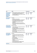 Systematic review of community business related approaches to health and social care Appendix 4: Quality assessment forms
