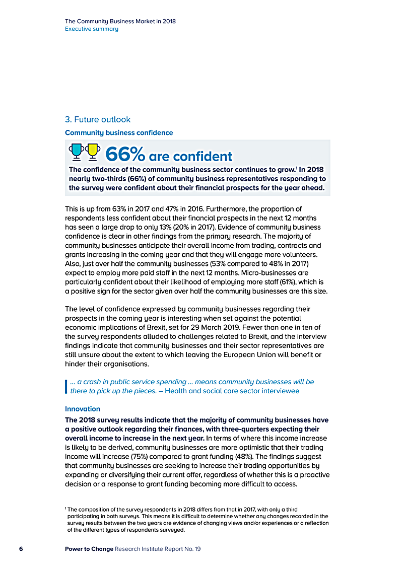 The Community Business Market in 2018 Executive summary