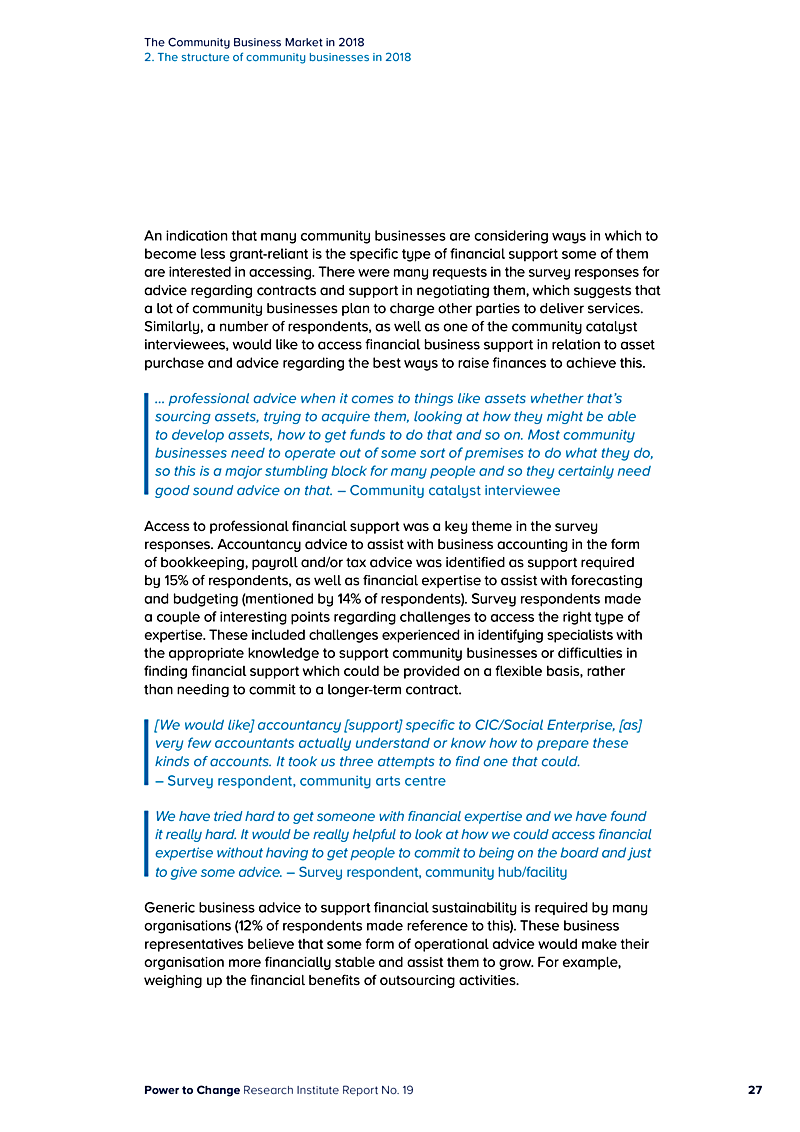 The Community Business Market in 2018 2. The structure of community businesses in 2018