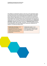 Coordinating community business infrastructure Market Development Evaluation and Learning