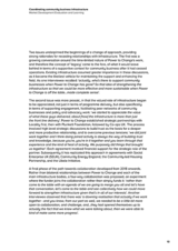 Coordinating community business infrastructure Market Development Evaluation and Learning