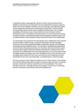 Coordinating community business infrastructure Market Development Evaluation and Learning