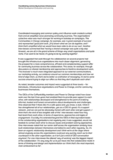 Coordinating community business infrastructure Market Development Evaluation and Learning