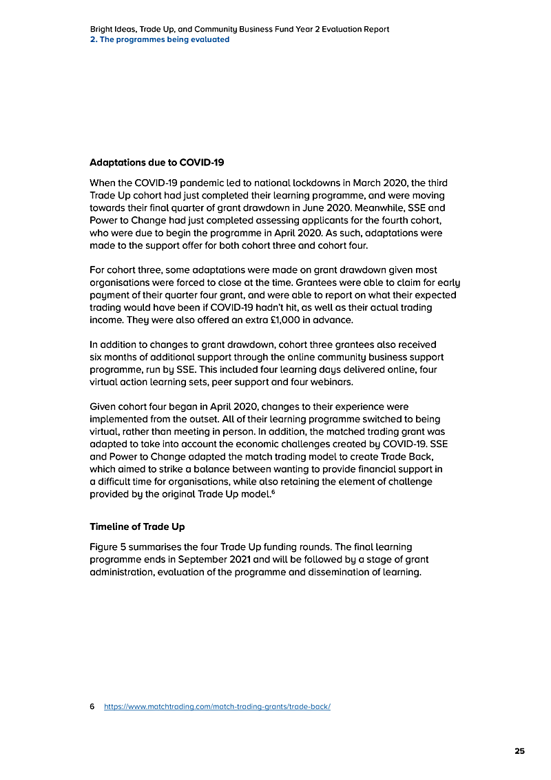 Bright Ideas, Trade Up, and Community Business Fund Year 2 Evaluation Report 2. The programmes being evaluated