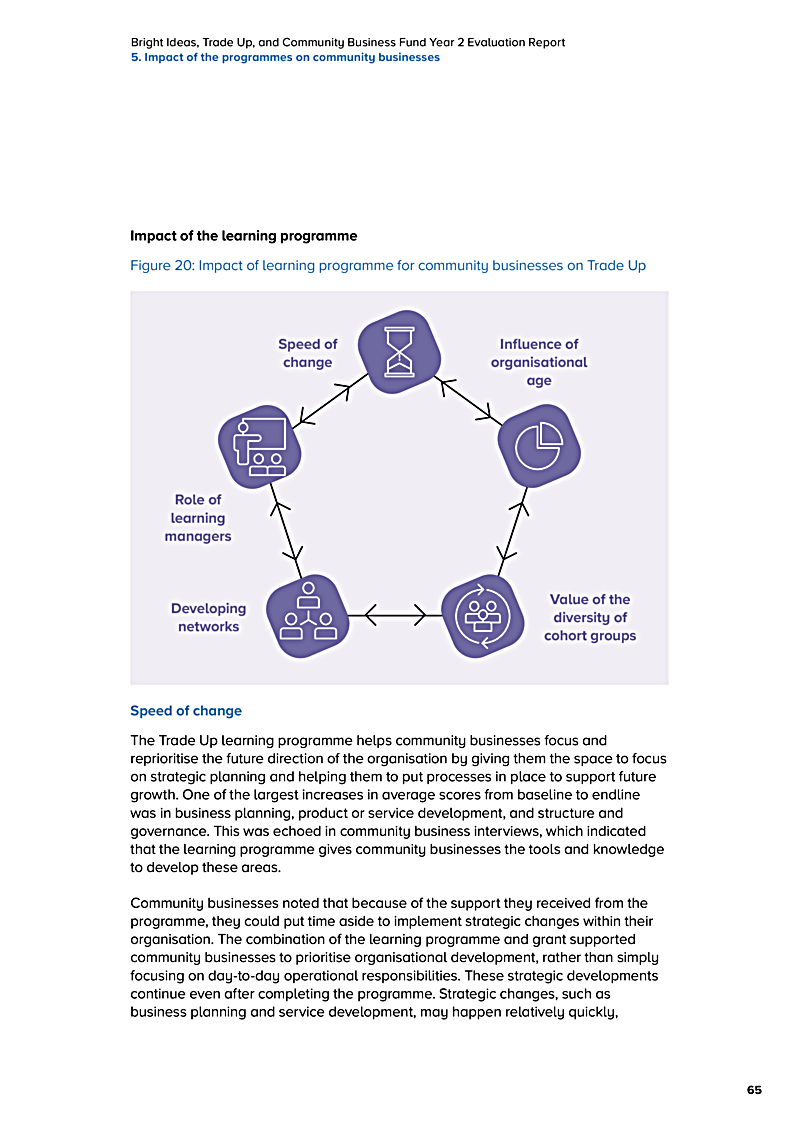 Bright Ideas, Trade Up, and Community Business Fund Year 2 Evaluation Report 5. Impact of the programmes on community businesses