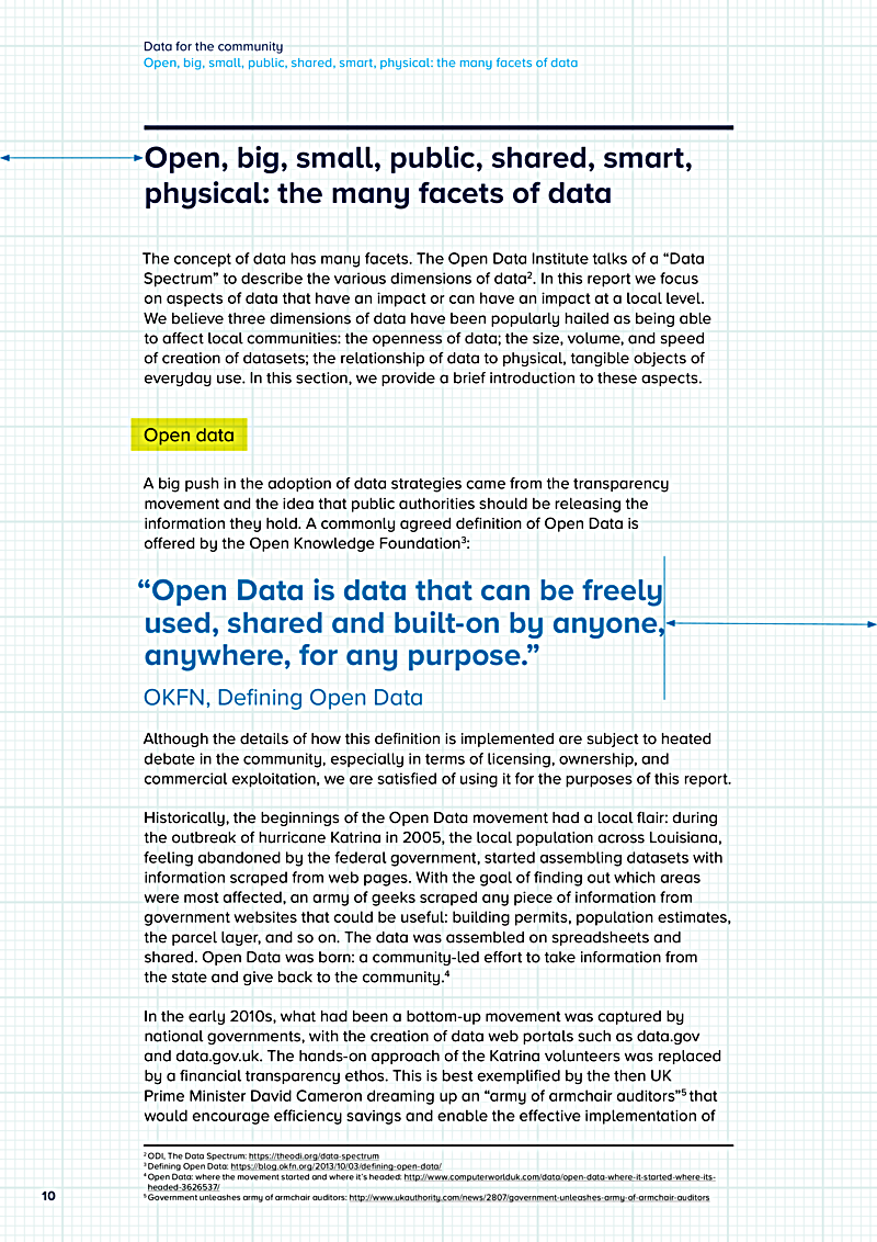 Data for the community Open, big, small, public, shared, smart, physical: the many facets of data