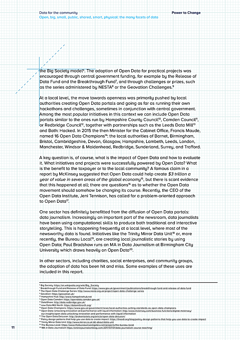 Data for the community Open, big, small, public, shared, smart, physical: the many facets of data