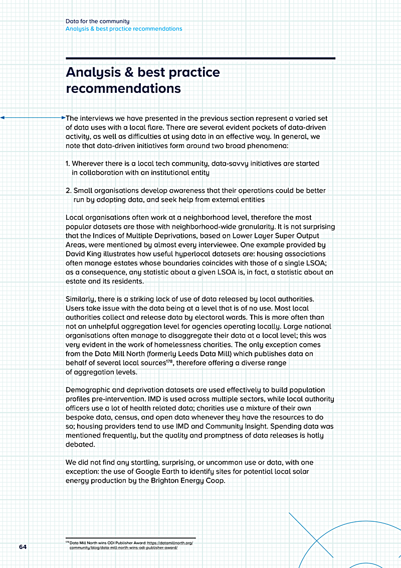 Data for the community Analysis & best practice recommendations