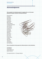 Data for the community Acknowledgments