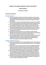REVIEW OF THE URBAN COMMUNITY LAND TRUSTS PROJECT
