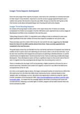 Longer Term Impacts Anticipated