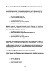 The next paragraph refers to the most valued benefits scoring combines those answering very important and important to give a combined importance ranking).