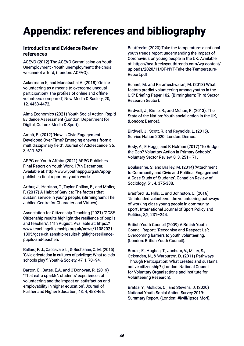 Appendix: references and bibliography