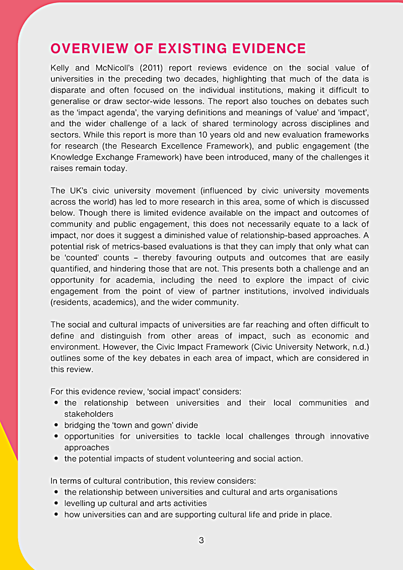 OVERVIEW OF EXISTING EVIDENCE