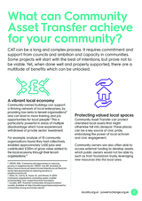 What can Community Asset Transfer achieve for your community?