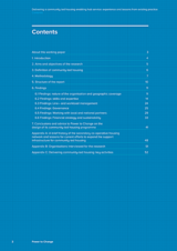 Delivering a community-led housing enabling hub service: experience and lessons from existing practice Contents