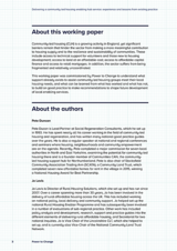 Delivering a community-led housing enabling hub service: experience and lessons from existing practice