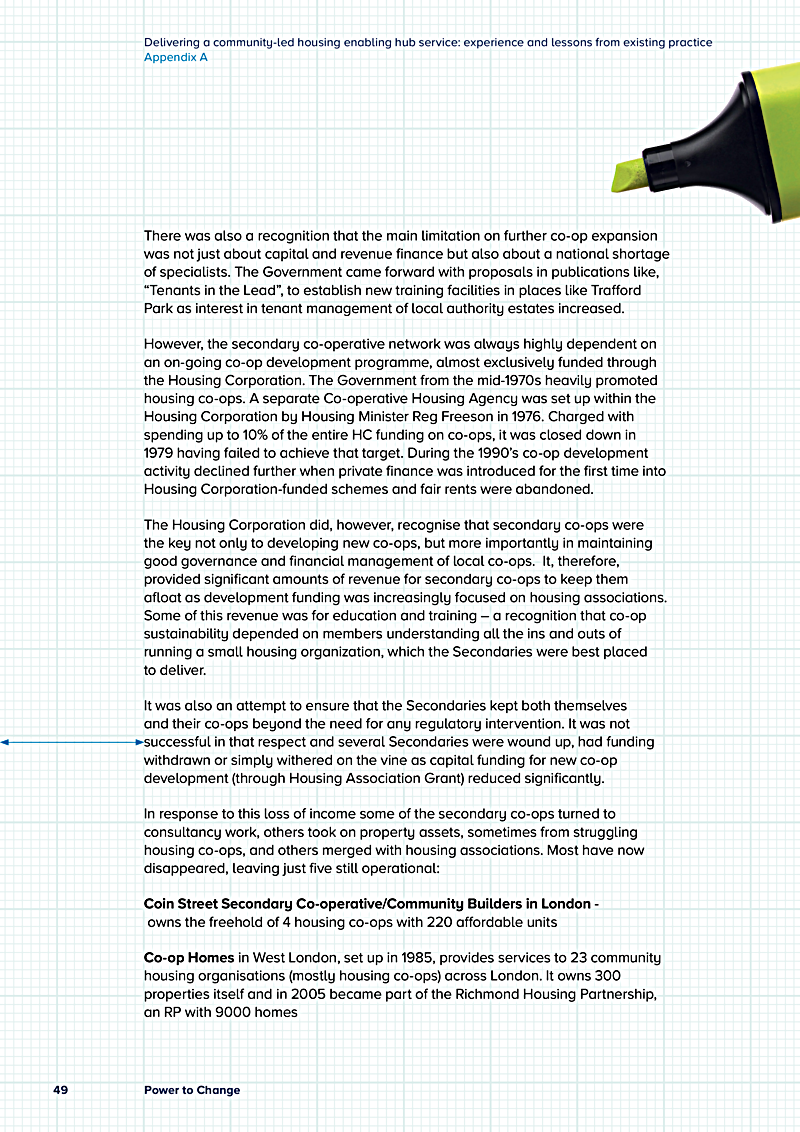 Delivering a community-led housing enabling hub service: experience and lessons from existing practice Appendix A