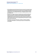 Better places through community business: A framework for impact evaluation Appendix 1: Power to Change programmes evidence to date