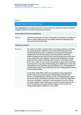 Better places through community business: A framework for impact evaluation Appendix 2: Community business hypotheses supporting evidence